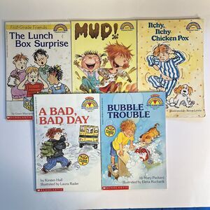 Set of 5 Childrens Hello Readers Storybooks Preschool to 1st Paperback Vintage